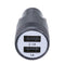 Metal Dual USB 2.1A Car Cigarette Lighter Adapter Charger(Gray+Black) A