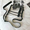 Transparent PVC Shoulder Messenger Bag Unisex Casual Crossbody Bags (Black)