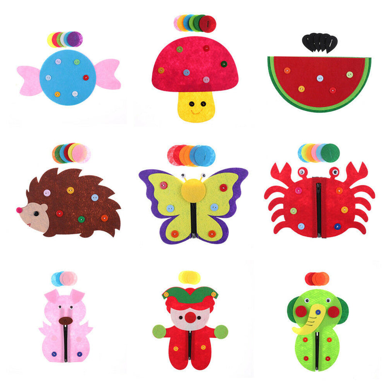 Hand Zipper Teaching Diy Weave cloth Early Education Toys Montessori Teaching OZ