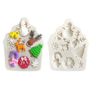 Silicone Christmas Tree Elk Snowman Snowflake Cutter Mold DIY Baking Cake De Gw