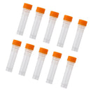 10pcs 1.5ml Cryovial Test Tube Sample Vial w/ Screw Cap