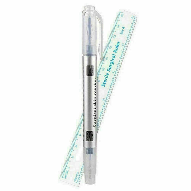 Effective Microblading Tattoo Eyebrow Marker Pen With Measuring Ruler^\ Mea K1P5