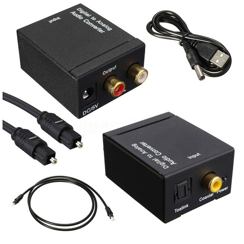 Digital Optical Coaxial Toslink Signal to Analog Audio Converter Adapter RC O6B7