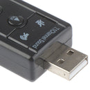 2pcs7.1 External USB Sound Card USB Headphone Audio Adapter Micphone Sound C Gw