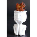 Humanoid Resion Sculpture Flower Pot Indoor Planter Bonsai Pot Desktop Ornaments