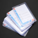 Vertical Business ID Badge Card Holder, 10 Pcs, Gray Clear M3K8