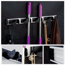 Wall Mounted 4 Positions Kitchen Storage Mop Organizer Holder Brush Broom H