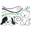 Cute dog  Banksy Vinyl Art Wall Stickers decals for Nursery and kids