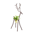 Creative Hydroponic Plant Transparent Glass Vase With Iron Deer Design Stan Q5C9