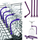 4Pcs Adjust Silicone Wine Glass Dishwasher Goblet Holder Safer Stemware Sav V6F9
