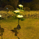 Solar Camellia Flower Lights, Solar Powered Garden Outdoor Decorative Lands