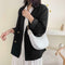 Retro PU Leather Messenger Bag Women Casual Shoulder Handbags Purse (White)