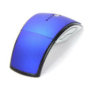 2.4GHz Foldable Arc Wireless Optical Mouse Mice + USB Receiver blue A