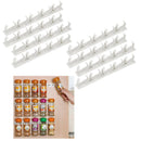 Kitchen Organizer Rack 4 Strips Cabinet Door Spice Clips for 40 Spice Jars Total