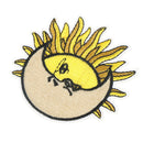 Sun moon Fabric Patch Embroidered Sew on Patches For Clothing DIY DecorationLJ