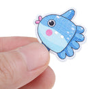 50PCs Wooden Buttons Colorful Mixed Fish Scrapbook Sewing Accessories DIY Cra3C