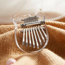 Portable Acrylic Kalimba 8 Keys Finger Piano Mbira Pendant Gift Xmas Present