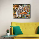 5D DIY Full Round Diamond Painting Tiger Embroidery Canvas Art (L2187)