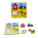 Adjustable Wooden Colorful AnimalBrick Puzzle Baby Kid Toddler Educational FT