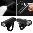 2xUSB Rechargeable Bike Light 400Lumens LED Bicycle Headlight  flashlights