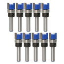 10x 6mm Shank Top Bearing Straight Flute Bit Wood Milling Cutter Power