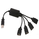 Mini USB 2.0 4 Port Cable Hub Spliter Adapter For Computer Notebook PC Laptop ME