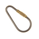 Heavy Duty Titanium Alloy Screw Locking Carabiner Hook Keychain Camping Clip