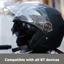 Universal Motorcycle Helmet Bluetooth Headset Stereo Headphones w/Handsfree Mic