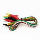 20pcs Alligator Crocodile Clip Test Lead 5 Coloured Cable Wire Double End Jumper
