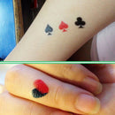 5Pcs/Set Peach Heart Poker Waterproof Temporary Sleeve Tattoo Glitter Tattoos Kw
