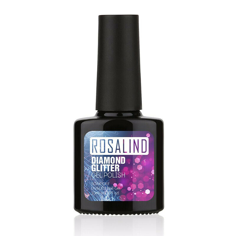 Rosalind Gel 1S P+Black Bottle 10Ml Diamond Glitter W01-29 Gel Nail Polish  I3B6