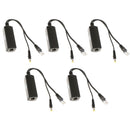 5x Active 12V PoE Power Over Ethernet Splitter Adapter IEEE 802.3af 100Mbps
