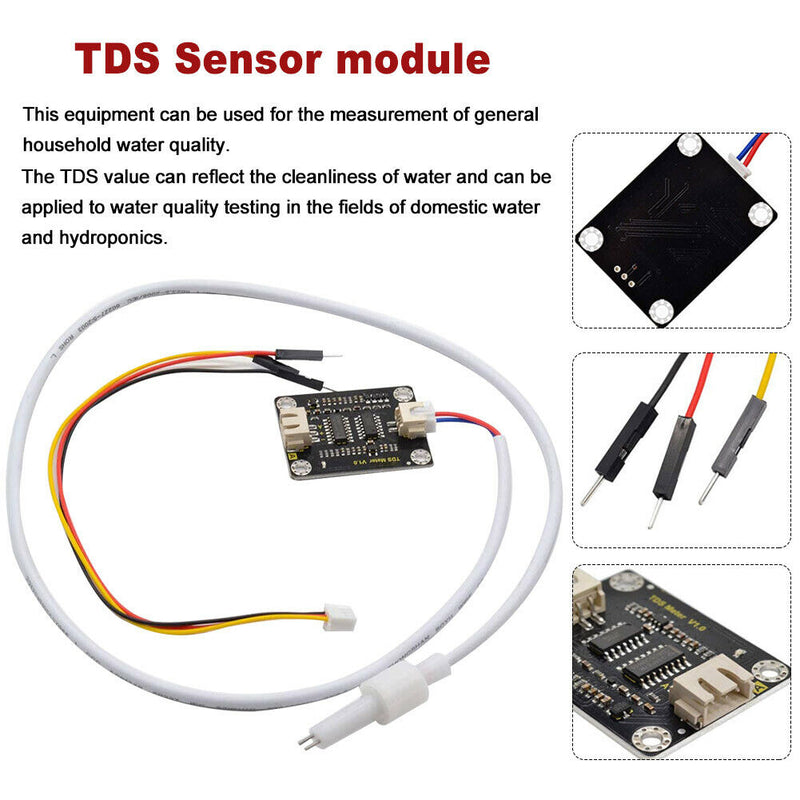 DIY Water Conductivity Analog TDS Sensor Module Quality Monitoring
