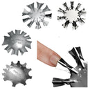 4 Styles Easy French Line Edge Nail Cutter Stencil Smile Shape Trimmer Clipper