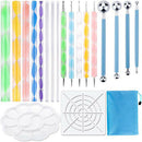 19PCS Mandala Dotting Tools Set Pen Mandala Stencil Ball Stylus Paint TrayJ Kw
