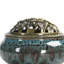 2x Ceramic Incense Burners Porcelain Censer Buddha Incense Holder Home Decor