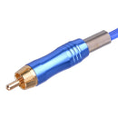 1.8M Blue Silicone RCA Clip Cord Plug fit for Rotary Tattoo Machine Power Supply