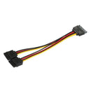 SATA Power 15-pin Y-Splitter Cable Adapter Male to Female for HDD Hard Driv K6S3