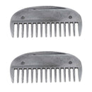 2pcs Horse Stainless Steel Curry Comb Horse Pony Care Grooming Brushes Tool