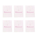 6pcs The Bridesmaid Wedding Party Paper Gift Favour Bag with Handle White