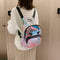 Sequin Backpack Lovely Horn Shoulder School Bag Women Travel Knapsack (2) A
