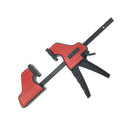 Woodworking Bar F Clamp Grip Ratchet Release Squeeze DIY Hand Tools- Set of 2