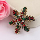 1X Elegant Diamond Snowflake Brooch Christmas Wedding Bridal Pin Rhinestone R1T8