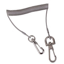 Coiled Carabiner Fishing Lanyard Made of Steel Wire