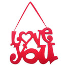 Love You Non-woven Fabric Wall Hanging Board Plaques Valentine Day Decor
