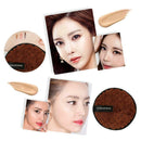 Fiber Makeup Remover Pad Reusable Face Cleaning Sponge Cosmetic Puff (Brown A