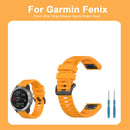 22mm Wrist Strap Silicone Sports Watch Band for Garmin Fenix (Amber Yellow)