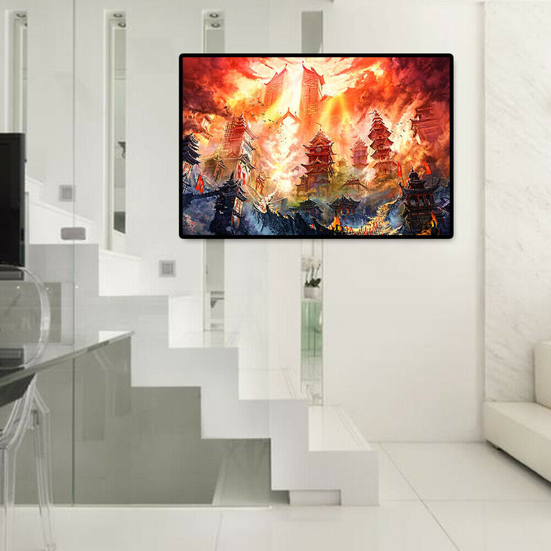 1000pcs DIY Paper Jigsaw Flame Tower Puzzle Toys Educational Picture Decor