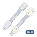 10pcs Baby Safety Protector Children Cupboard Cabinet Locking Plastic Lock