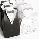 50 pairs dragee Box black groom + white bride for Wedding